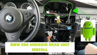 BMW E60 CCC Android Head Unit Installation [upl. by Acirtal]