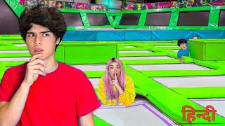 EXTREME HIDE amp SEEK IN TRAMPOLINE PARK  HINDI DUBBED 1 [upl. by Eelamme]