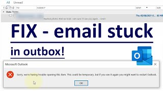 Fix cant delete outbox email in Outlook [upl. by Paul]