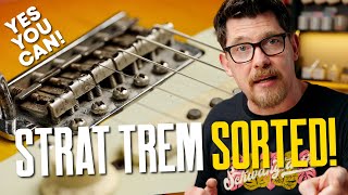 The Perfect Stratocaster Trem  Vibrato Setup Floating Flat Or Blocked [upl. by Sabina]