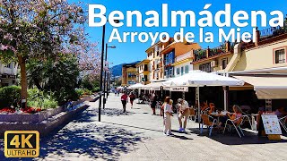 Walking Tour of Benalmádena Arroyo de la Miel in April 2023 4K Ultra HD 60fps [upl. by Atronna]