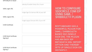 Restyaboard  How to Configure SSOCirclecom IdP using SAML  Shibboleth Plugin [upl. by Cowey]