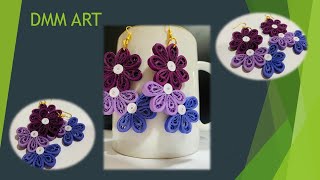 DIY Beautiful Quilling Earrings For Beginners  Easy Tutorial  Step By Step Jewelry Making Idea [upl. by Conias]