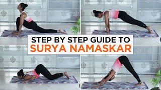 Step by Step Guide to Surya Namaskar for Beginners  Sun Salutation  Fit Tak [upl. by Feodore]