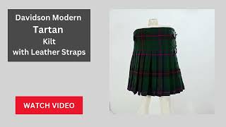 Modern Davidson TARTAN Kilt with Leather Straps Is Here [upl. by Absa]