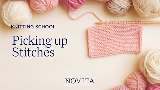 NOVITA KNITTING SCHOOL Picking up Stitches [upl. by Brad]