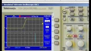 MultiSIM Simulation 4b of a Digital Oscilloscope used to measure Logic Gate Parameters Part 2 [upl. by Zosema]