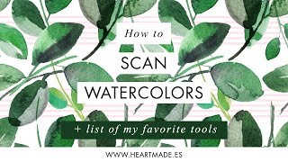 how to scan watercolor paintings [upl. by Barcroft368]