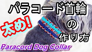 ペット用品 パラコード幅広首輪の作り方 paracord ドッグカラーdog collar【DIY】手作りDouble wide solomon [upl. by Genni]