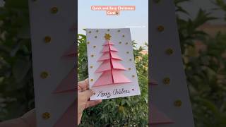 Quick and Easy Christmas Card  Day 48100 of ArtCraft Challenge shorts christmascard [upl. by Akiehs]