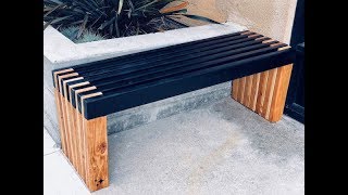 DIY a Sleek Slatted Bench with Ease [upl. by Jazmin38]