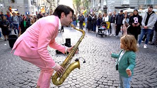 the child ENJOYS this SONG  Ameno  Era  Saxophone Cover Daniele Vitale [upl. by Karlyn]