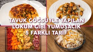 Tavuk Göğsüyle Yapılan Lokum Gibi Yumuşacık 5 Farklı Tarif Seç Beğen  Yemekcom [upl. by Gimble]