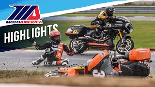 MotoAmerica Mission King of the Baggers Race 1 Highlights at New Jersey 2023 [upl. by Colman219]