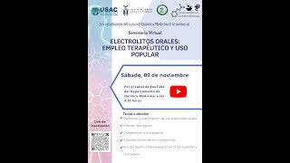 Seminario quotELECTROLITOS ORALESEMPLEO TERAPÉUTICO Y USO POPULARquot [upl. by Akinehs553]