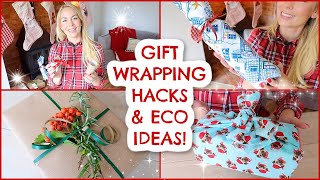 AMAZING ✨ GIFT WRAPPING HACKS amp ECOFRIENDLY GIFT WRAPPING IDEAS Emily Norris 🎄 [upl. by Anilrats]