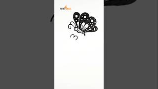 How to draw butterfly 🦋  butterfly drawing art easydrawing ছবিআঁকা [upl. by Elatsyrk]