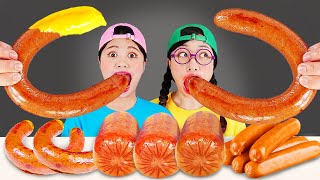 Makanan Saus Sosis Kielbasa Mukbang DONA [upl. by Yelahc]