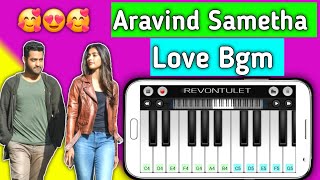 Aravind Sametha Movie Love BGM  Piano tutorial  Walk Band Tutorial [upl. by Enimzaj642]