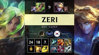 Zeri ADC vs Ezreal Pentakill Legendary  KR Diamond Patch 1419 [upl. by Orth]