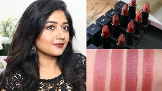 Swatches  Nykaa So Matte Nude Lipsticks  corallista [upl. by Turk]