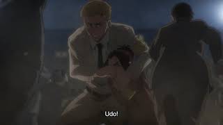 Eren Kills Marley Generals amp Udos Death Eng Sub  AOT S4 EP6 [upl. by Eastman586]