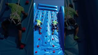 It’s really exciting to challenge the inflatable climbing wall inflatable climbing climbingwall [upl. by Selrahcnhoj921]