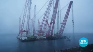 TimeLapse raising operation KNM «Helge Ingstad» full [upl. by Gelb960]