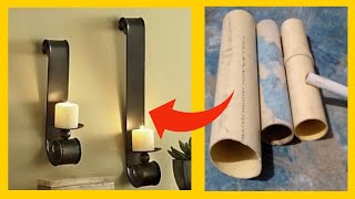 🕎Como hacer candelabros de pared 🕎 como hacer un candelabro con material reciclado [upl. by Socha]