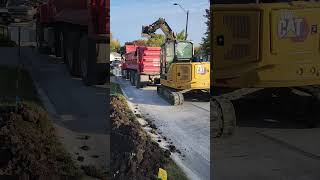 How we Replace Sidewalks FAST and EASY with CAT 306 Mini Excavator RoadWork RoadConstruction [upl. by Ardnaxela]