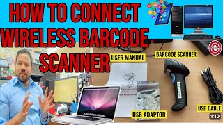 how to connect wireless barcode scanner how to use barcode scanner with computer Netum [upl. by Cally550]