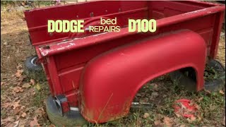 1979 Dodge D100 step side bed repairs [upl. by Learsi]