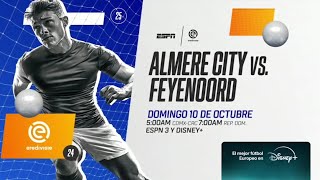 Eredivisie 202425  Almere City vs Feyenoord  Promo ESPN México [upl. by Joon422]