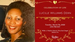 Celebration of Life for Mrs Lucille Williams Dean [upl. by Rutan]