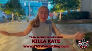 TASW Wrestling Womens Champion Killa Kate on her match vs Ember Lyn 04202024 Cypress TX [upl. by Anaytat396]