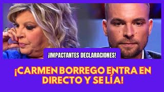 💥 Carmen Borrego ENTRA en DIRECTO PERJUDICADA Y SE LIA EN TELECINO [upl. by Gefen266]