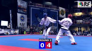 ITF WCH2017 IRELAND  Final Sparring Senior Male 63kg [upl. by Yawnoc]