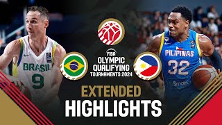 SemiFinals Brazil 🇧🇷 vs Philippines 🇵🇭  Extended Highlights  FIBA OQT 2024 Latvia [upl. by Venable]