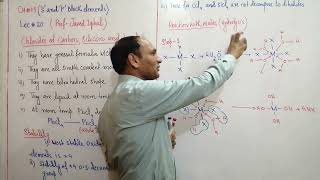 Lec20 Chlorides Of Carbon Silicone and Lead Hydrolysis Of tetra halides Ch 13 Class 12 Chem [upl. by Citarella880]