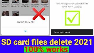 SD card files couldnt deleteSD card permission select option not working SD card files not copy [upl. by Neelak]