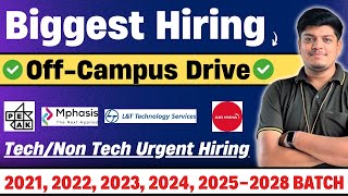 🔥Urgent Hiring  Peak Mphasis LampT  Off Campus Drive 2021 2022 2023 2024 20252028 BATCH [upl. by Adnohsar414]