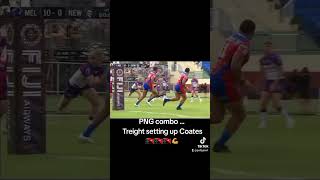 PNG combination of Xavier Coates and Treigh Stewart in action rugby [upl. by Inigo]