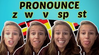 GERMAN PRONUNCIATION 11 Learn to Pronounce Z W and V SP and ST ✌️✌️✌️ [upl. by Armillda]