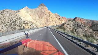 “Driving The Kenworth W900 Through The Virgin River Gorge” Driving Footage Only [upl. by Broucek534]