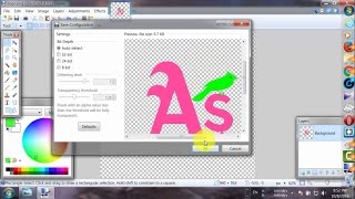 How to Make Transparent Background in PaintNet [upl. by At]