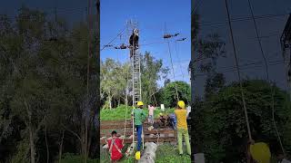 Catenary and contact wire splicing work [upl. by Adnac]