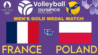 OLYMPIC MENS VOLLEYBALL LIVE │ FRANCE vs POLAND Livescore [upl. by Ylus]