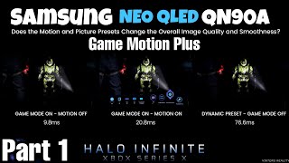 Game Motion Plus on the Samsung QN90A Vs LG OLED C1 Vs Sony A90J [upl. by Jeunesse]