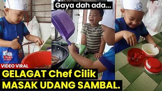 Bagaikan Profesional VIRAL Gelagat Chef Cilik Masak Sambal Udang [upl. by China]