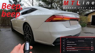 Audi A7 MY2019 lockunlock beep confirmation activation  vključitev zvočnega opozorila ob zaklepu [upl. by Eltrym]